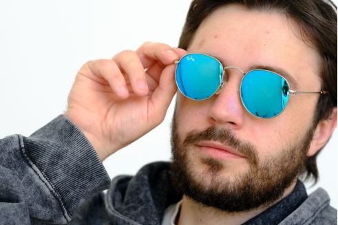 Ray Ban Round Metal 3447aqua-s
